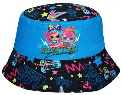 L.O.L. Surprise! zonnehoed meisjes textiel zwart/blauw maat 54 L.O.L. Surprise! zonnehoed meisjes textiel zwart/blauw maat 54