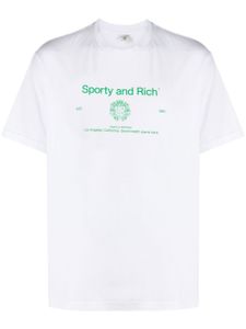 Sporty & Rich t-shirt à logo Crest imprimé - Blanc