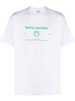 Sporty & Rich t-shirt à logo Crest imprimé - Blanc