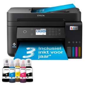 Epson EcoTank ET-3850 Multifunctionele printer Inkjet Kleur A4 Printen, scannen, kopiëren ADF, USB, WiFi, Inktbijvulsysteem, Duplex, LAN