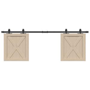 VidaXL Ophangset voor schuifdeur 152 cm koolstofstaal