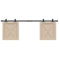 VidaXL Ophangset voor schuifdeur 152 cm koolstofstaal