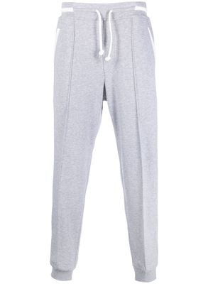 Brunello Cucinelli pantalon de jogging à taille à lien de resserrage - Gris