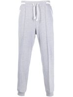 Brunello Cucinelli pantalon de jogging à taille à lien de resserrage - Gris