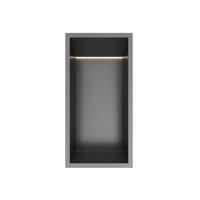 Hotbath &MORE Inbouwbox of inbouwnis - 30x15x10 - with LED IP44 - Geborsteld gunmetal PVD BOX015LBGP