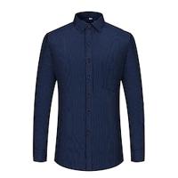 Voor heren Overhemd Overhemd met knopen Normaal shirt Shirt met kraag Strijkvrij overhemd A B C D Lange mouw Grafische prints Vierkante hals Alle seizoenen Bruiloft Werk Kleding Lightinthebox - thumbnail