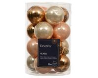 Kerstbal glas d3,5 cm parel 16 st Decoris - Decoris