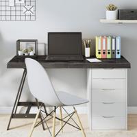 Tafelblad 120x50x(2-6)cm behandeld eikenhout donkerbruin