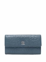 CHANEL Pre-Owned portefeuille continental à motif Camélia (2012) - Bleu - thumbnail