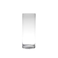 Glazen bloemen cylinder vaas/vazen 50 x 19 cm transparant - Vazen - thumbnail