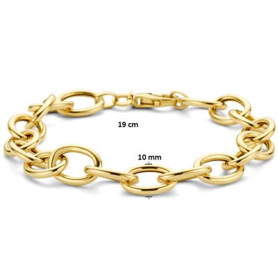 Armband Ankerschakel geelgoud 10 mm 19 cm