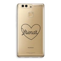 Friends heart black: Huawei P9 Transparant Hoesje