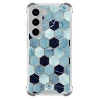 Samsung Galaxy S23 shockproof hoesje - Blue cubes