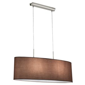 EGLO Pasteri - Hanglamp - 2 Lichts - 75cm - Nikkel-Mat - Taupe