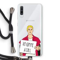 Gimme a call: Samsung Galaxy A70 Transparant Hoesje met koord