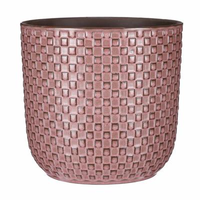 Mica Decorations Plantenpot Daan - keramiek - roze - D21,5 x H20,5 cm - stijlvol Mica Decorations Plantenpot Daan - keramiek - roze - D21,5 x H20,5 cm - stijlvol