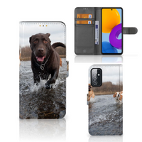 Samsung Galaxy M52 Telefoonhoesje met Pasjes Honden Labrador - thumbnail