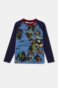 T-shirt van biologisch katoen met raglanmouwen - BLACK - 3/4