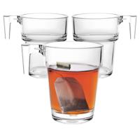 MPDrink Koffie/thee glas - 8x - SAN kunststof - 18 cl - onbreekbaar - herbruikbaar - koffie/thee gla