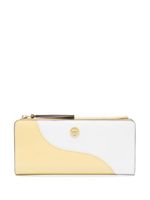 Tory Burch portefeuille continental à plaque logo - Blanc