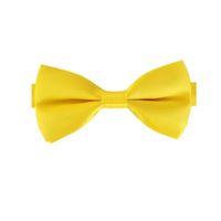 Gele verkleed vlinderstrikje 12 cm voor dames/heren   - - thumbnail