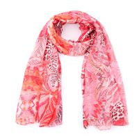 Sunset Fashion - Rood Sjaal blad - Maat One Size - thumbnail
