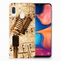 Samsung Galaxy A20e | Siliconen hoesje | met foto Bladmuziek