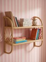 Rotan rek / schap met 2 niveaus Zon hout