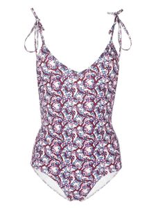 ISABEL MARANT maillot de bain Swan à fleurs - Blanc
