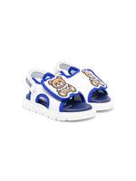 Moschino Kids sandales en cuir à motif Teddy Bear - Blanc - thumbnail