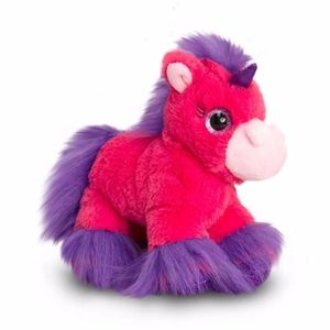 Fuchsia roze eenhoorn knuffel 18 cm