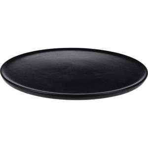 Rond kaarsenbord/kaarsenplateau zwart hout D38 cm