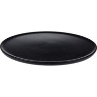 Rond kaarsenbord/kaarsenplateau zwart hout D38 cm - thumbnail