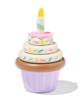 HEMA Cupcake 8x13x8cm Hout