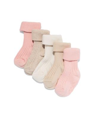 HEMA Babysokken bamboe - 5 paar oudroze (oudroze)