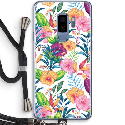 Tropisch 2: Samsung Galaxy S9 Plus Transparant Hoesje met koord