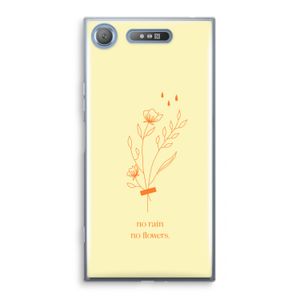 No rain no flowers: Sony Xperia XZ1 Transparant Hoesje