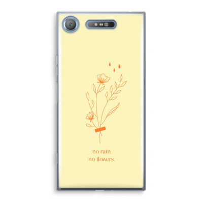 No rain no flowers: Sony Xperia XZ1 Transparant Hoesje