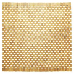 Badmat Woodblock Teak 60x60 cm Bruin