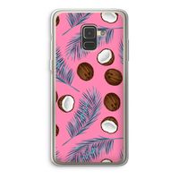 Kokosnoot roze: Samsung Galaxy A8 (2018) Transparant Hoesje