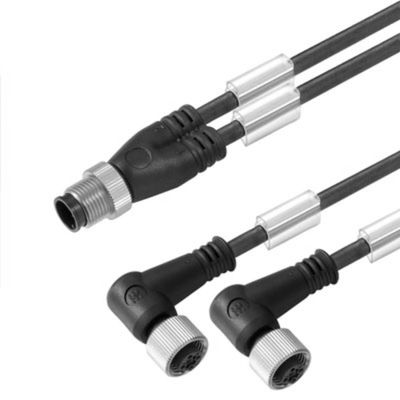 Weidmüller 1005270150 Sensor/actuator connector, geassembleerd M12 Aantal polen (sensoren): 3 Stekker, recht, Bus, haaks 1.50 m 1 stuk(s)