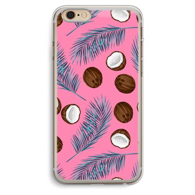 Kokosnoot roze: iPhone 6 Plus / 6S Plus Transparant Hoesje