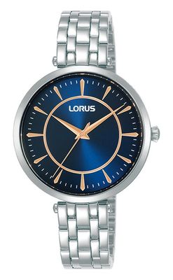 Lorus RG251UX9 Horloge staal zilverkleurig-blauw 32 mm