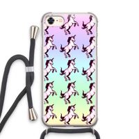 Musketon Unicorn: iPhone 7 Transparant Hoesje met koord