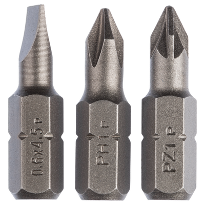Bosch Accessoires 3-delige schroefbitset standaard | 25 mm (HEX, PH, PZ) - 2609255973