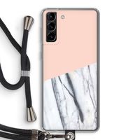 A touch of peach: Samsung Galaxy S21 Plus Transparant Hoesje met koord