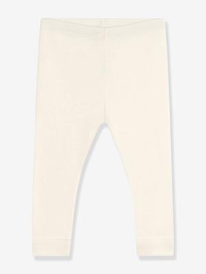 Baby legging van effen katoen ecru