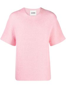 Jil Sander pull en maille épaisse à manches courtes - Rose