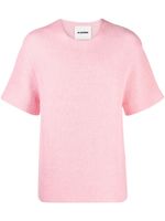 Jil Sander pull en maille épaisse à manches courtes - Rose