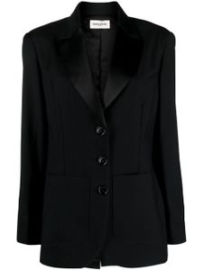 Sonia Rykiel blazer en laine à simple boutonnage - Noir